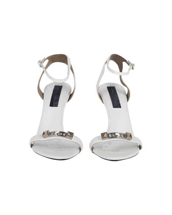 Proenza Schouler Knöchelriemen Sandalen mit geometrischen Beschlägen aus weißem Leder - Image 2