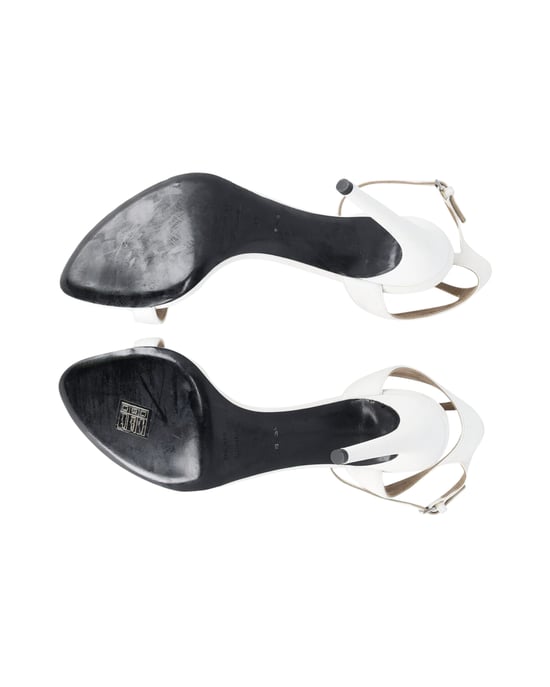 Proenza Schouler Knöchelriemen Sandalen mit geometrischen Beschlägen aus weißem Leder - Image 5