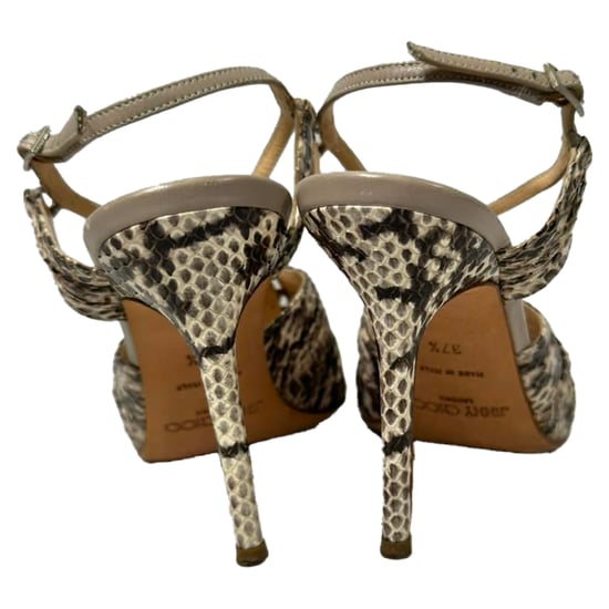 Jimmy Choo Python-Prägung Riemchen-Sandalen aus tierisch gemustertem Leder - Image 4
