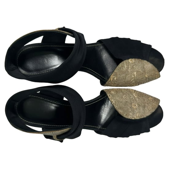 Manolo Blahnik Schlangenprägung Schnürsandalen aus Leder im Tierdruck - Image 6