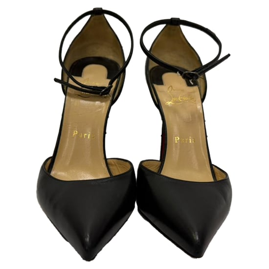 Christian Louboutin D'Orsay-Pumps aus schwarzem Leder - Image 2