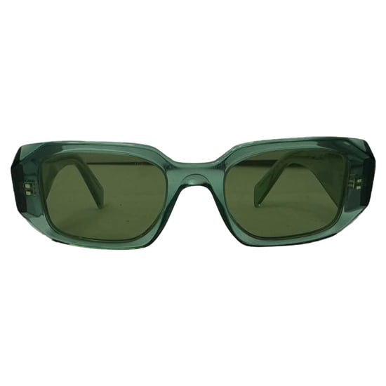 Prada SPR17W Rechteckige Sonnenbrille aus Olivenacetat - Image 1