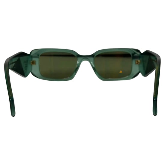 Prada SPR17W Rechteckige Sonnenbrille aus Olivenacetat - Image 3