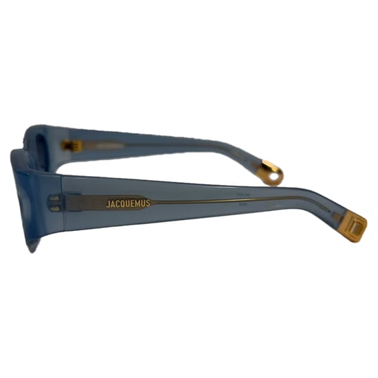Jacquemus Les Lunettes Ovalo Sonnenbrille aus hellblauem Acetat - Image 2