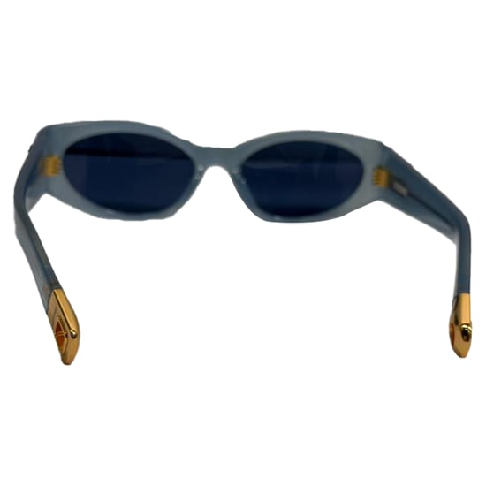 Jacquemus Les Lunettes Ovalo Sonnenbrille aus hellblauem Acetat - Image 3