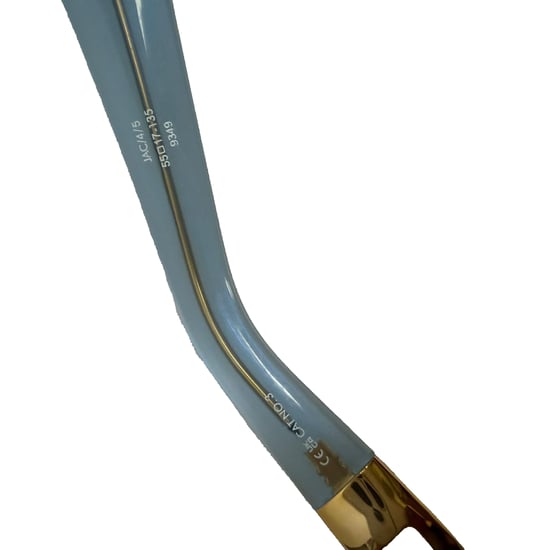 Jacquemus Les Lunettes Ovalo Sonnenbrille aus hellblauem Acetat - Image 5