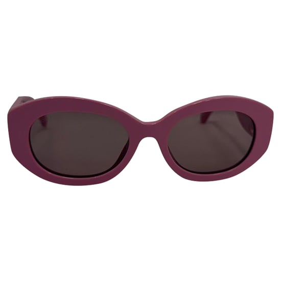 Chanel CC Oval-Rahmen-Sonnenbrille aus pinkem Acetat - Image 1