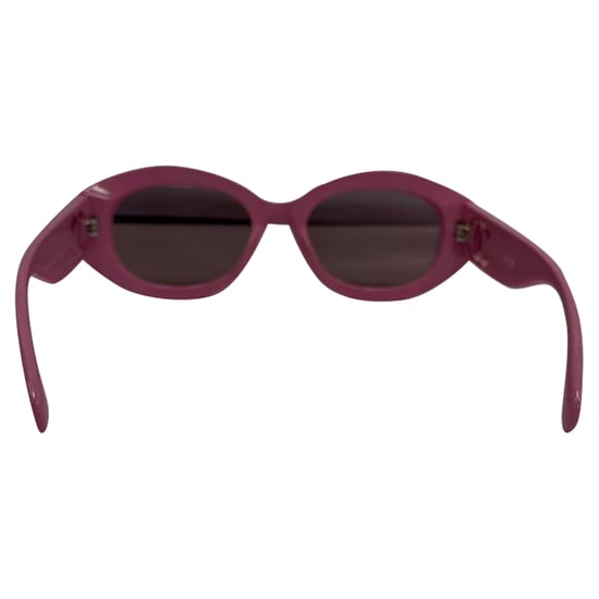 Chanel CC Oval-Rahmen-Sonnenbrille aus pinkem Acetat - Image 3