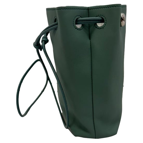 Loewe Pebble Pouch Bag aus grünem Kalbleder - Image 6