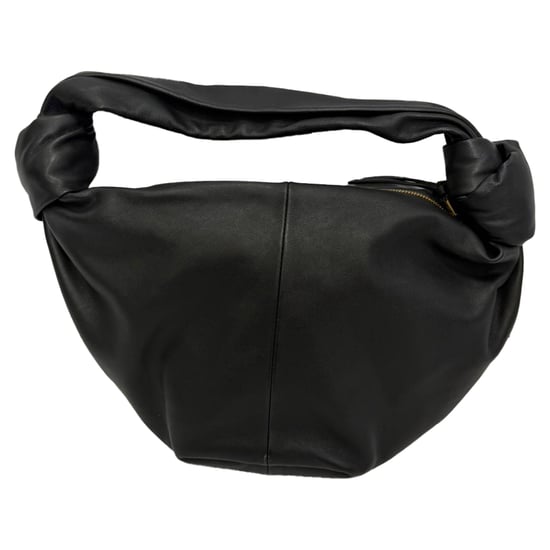 Bottega Veneta Mini Double Knot Hobo-Tasche aus schwarzem Kalbsleder - Image 1