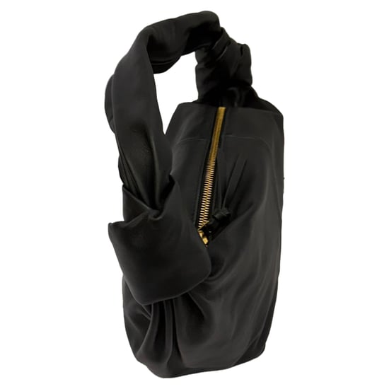 Bottega Veneta Mini Double Knot Hobo-Tasche aus schwarzem Kalbsleder - Image 2