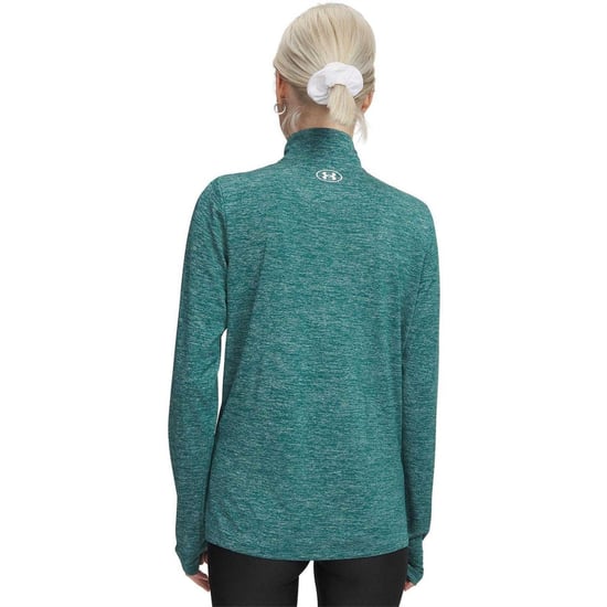 Under Armour - "Tech" Oberteil für Damen, mit halbem Reißverschluss (Grün) - Image 2