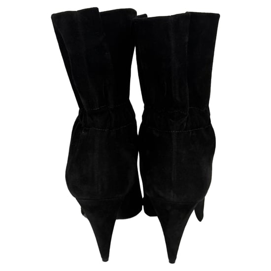 Saint Laurent Étienne Elastische Stiefeletten aus schwarzem Wildleder - Image 3