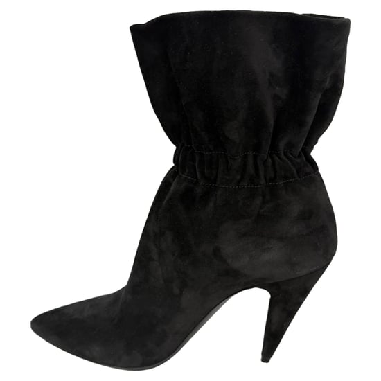 Saint Laurent Étienne Elastische Stiefeletten aus schwarzem Wildleder - Image 4