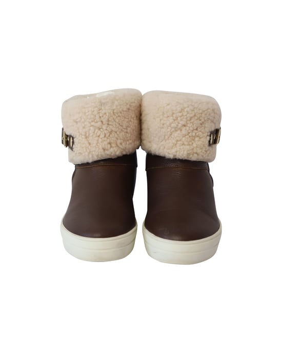 Burberry Skillman Knöchel Wetterschutzregenstiefel aus braunem Leder - Image 2