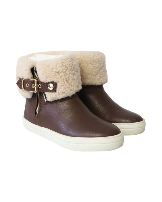 Burberry Skillman Knöchel Wetterschutzregenstiefel aus braunem Leder - Image 3