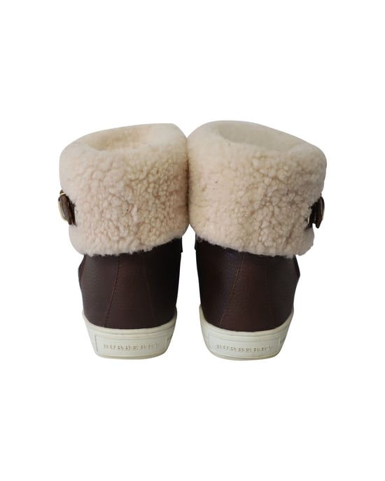 Burberry Skillman Knöchel Wetterschutzregenstiefel aus braunem Leder - Image 4