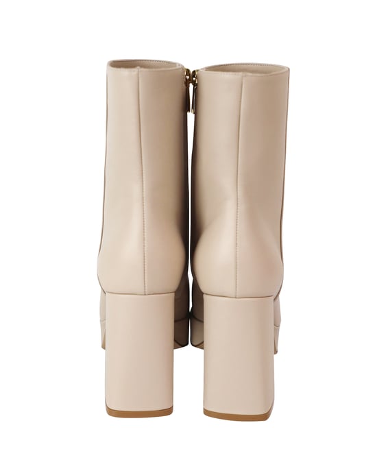 Gianvito Rossi Daisen Plateau-Stiefel aus beigem Leder - Image 4