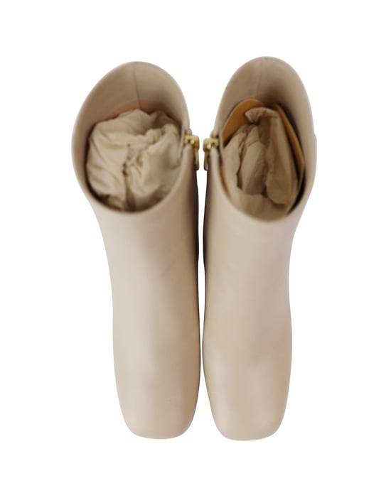 Gianvito Rossi Daisen Plateau-Stiefel aus beigem Leder - Image 5