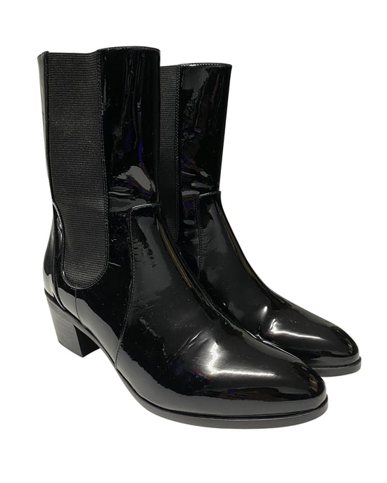 Chanel Stiefel in schwarzem Lack - Image 2