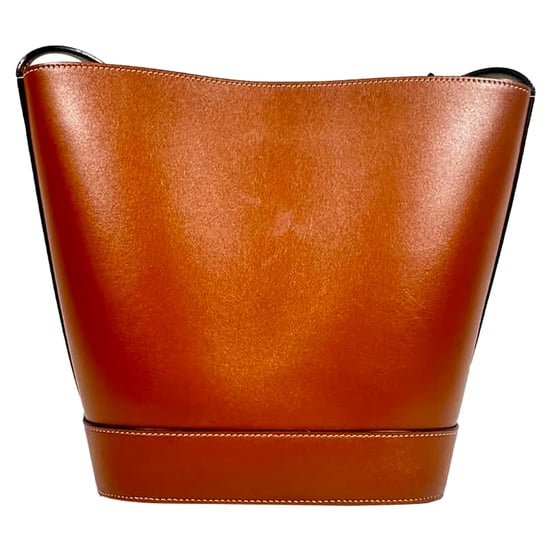 Celine Kleine Cuir Triomphe Bucket Bag aus braunem Leder - Image 4