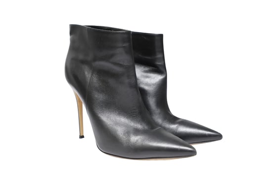 Gianvito Rossi Stiefeletten mit Reißverschluss aus schwarzem Leder - Image 3