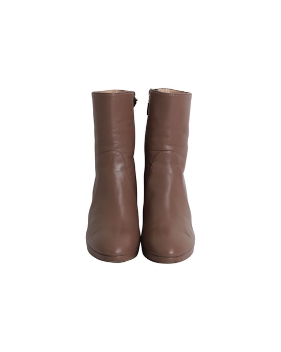 Stuart Weitzman Rosalind 90 Plateau-Ankle Boots aus braunem Leder - Image 2