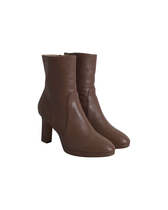 Stuart Weitzman Rosalind 90 Plateau-Ankle Boots aus braunem Leder - Image 3