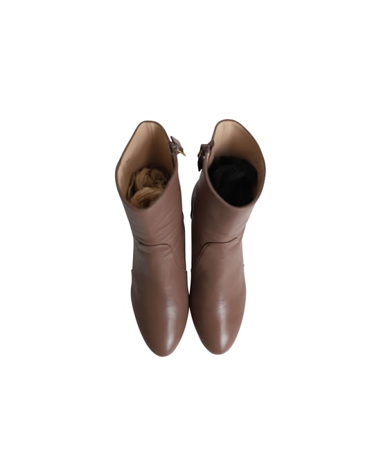 Stuart Weitzman Rosalind 90 Plateau-Ankle Boots aus braunem Leder - Image 6