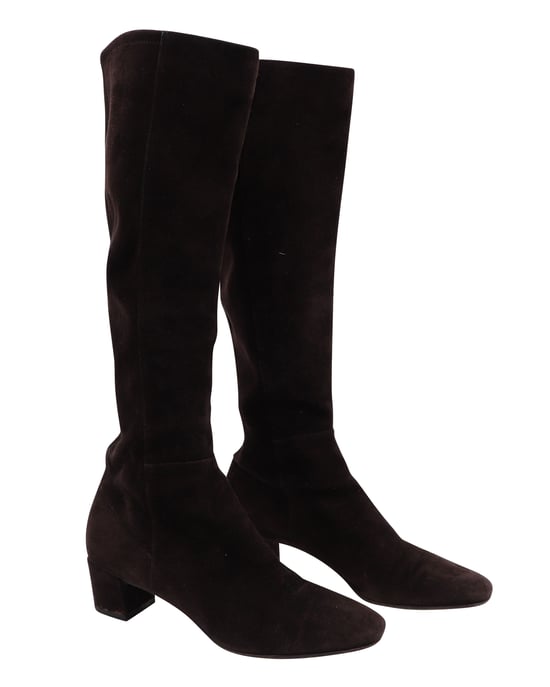 Gianvito Rossi Knöchelhohe Stiefel 45 aus braunem Wildleder - Image 4