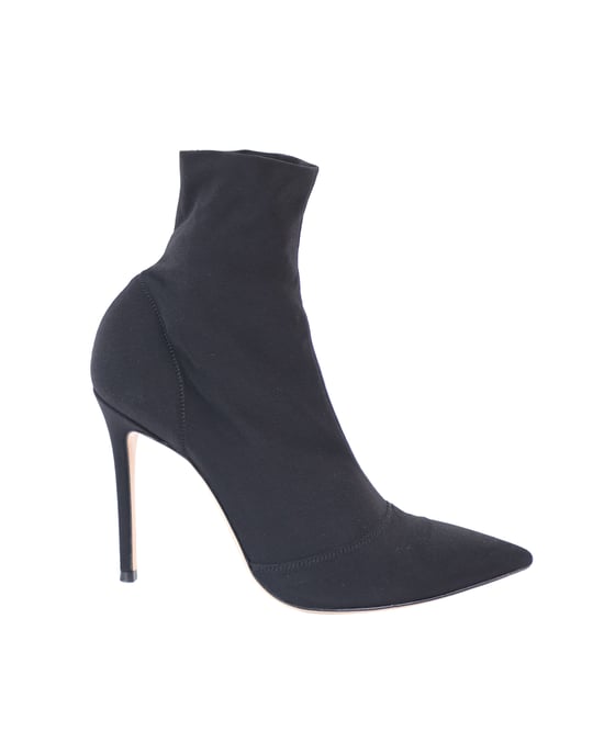 Gianvito Rossi Elite Stretch-Stricksocken-Stiefel aus schwarzer Viskose - Image 1