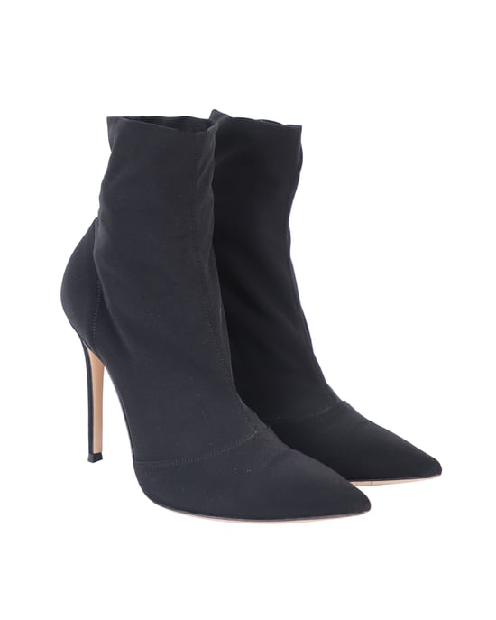 Gianvito Rossi Elite Stretch-Stricksocken-Stiefel aus schwarzer Viskose - Image 3