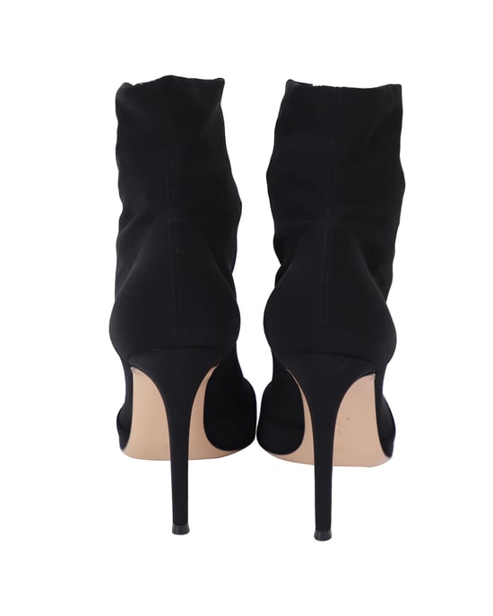 Gianvito Rossi Elite Stretch-Stricksocken-Stiefel aus schwarzer Viskose - Image 4