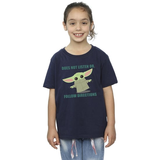 Star Wars - "The Mandalorian Does Not Listen" T-Shirt für Mädchen (Marineblau) - Image 1