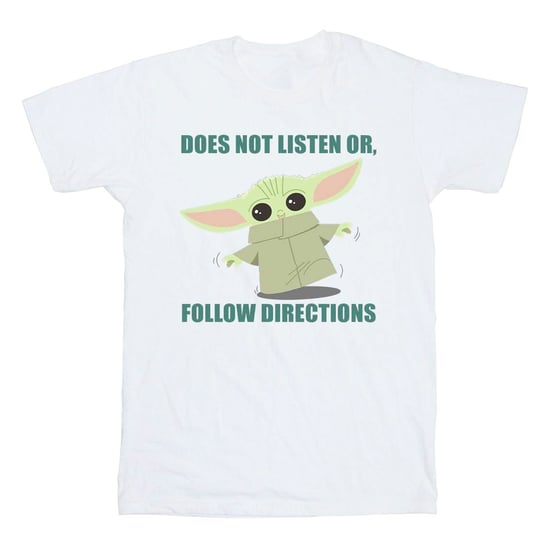 Star Wars - "The Mandalorian Does Not Listen" T-Shirt für Mädchen (Weiß) - Image 2