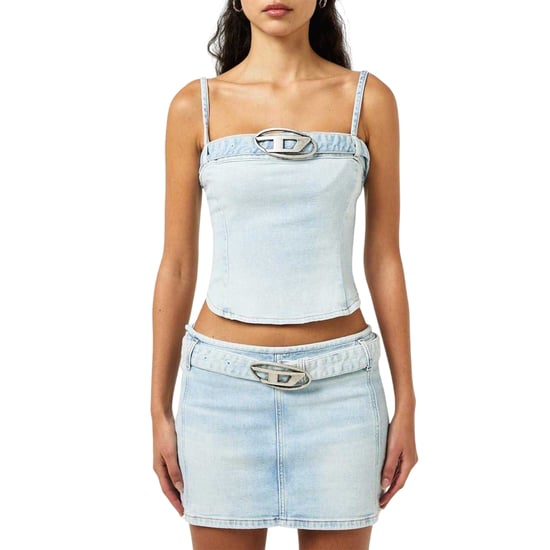 Diesel - "Lucy" Ärmelloses Oberteil für Damen, Denim, Schmal (Blau) - Image 3