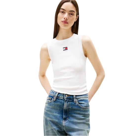 Tommy Jeans - Ärmelloses Oberteil für Damen, Schmal (Ecru) - Image 3