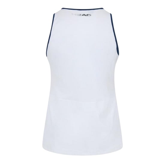 Head - Ärmelloses Oberteil für Damen, Rundhalsausschnitt, Tennis (Weiß/Marine) - Image 2