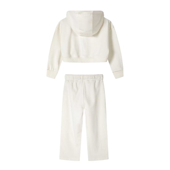 Minoti - Hoodie und Jogginghosen-Set für Mädchen, kurz geschnitten, Weites Bein (Weiß) - Image 2