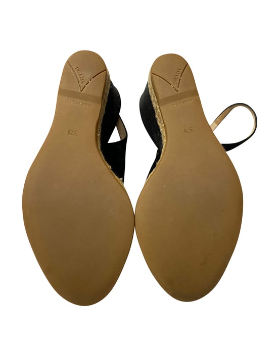 Prada Espadrillesandalen aus schwarzer Seide - Image 5