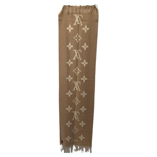 Louis Vuitton Reykjavik Fransen-Schal aus beigem Kaschmir - Image 2