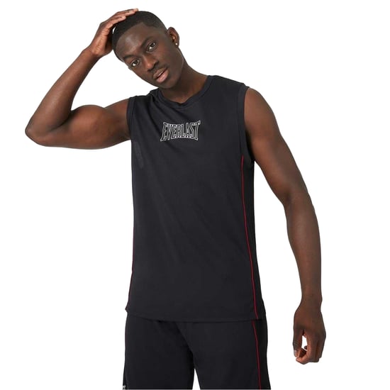 Everlast - Basketball-Trikot für Herren, Ärmellos (Schwarz/Rot) - Image 2