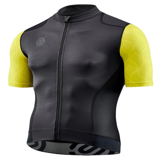Skins - "Elite" Oberteil für Herren, Stehkragen, Radfahren (Gelb/Schwarz) - Image 1