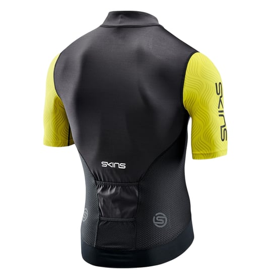Skins - "Elite" Oberteil für Herren, Stehkragen, Radfahren (Gelb/Schwarz) - Image 2