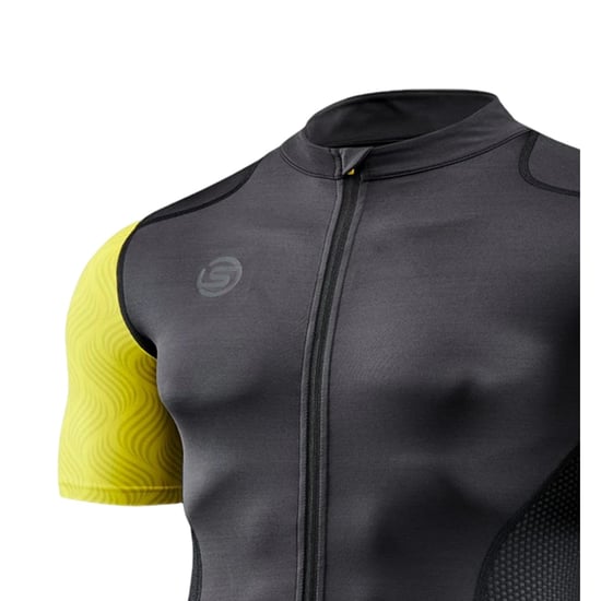 Skins - "Elite" Oberteil für Herren, Stehkragen, Radfahren (Gelb/Schwarz) - Image 3