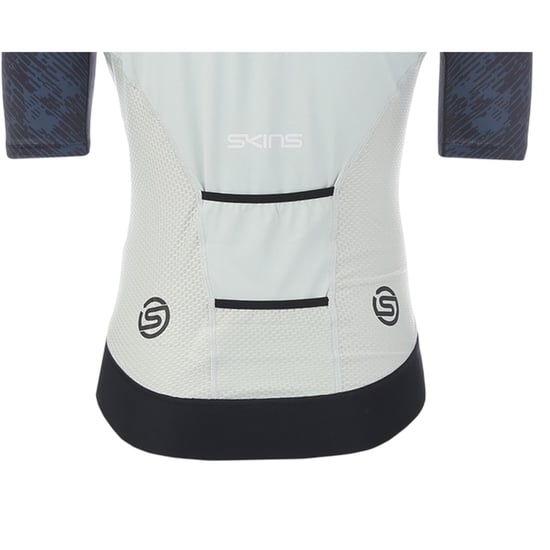 Skins - "Elite" Oberteil für Herren, Stehkragen, Radfahren (Blau/Weiß) - Image 4