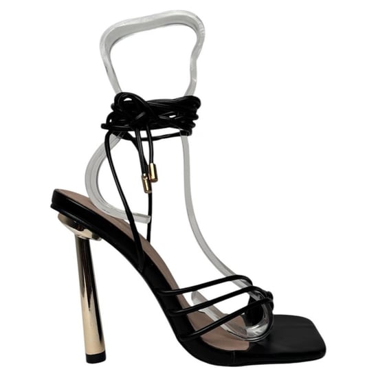 Chic - Sandalen für Damen, Leder, Stiletto-Absatz (Schwarz) - Image 1