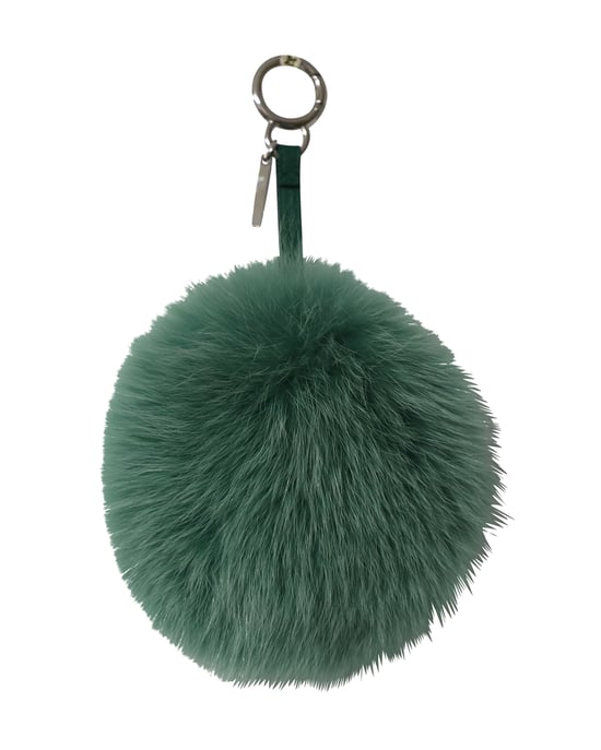 Fendi Pre-owned Initial Pom-Pom Anhänger aus Fell - Grün - Image 2