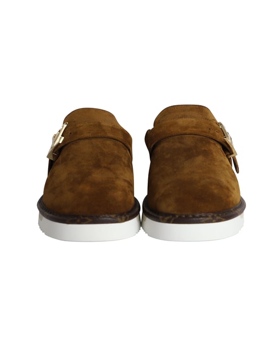 Louis Vuitton Cosy Slip-On Mules aus braunem Wildleder-Rindsleder - Image 2