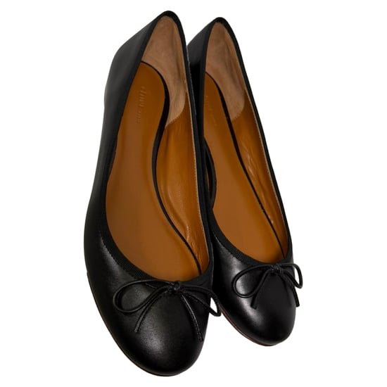 Celine Ballettflats mit Schleifendetail aus schwarzem Leder - Image 2